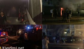 Из-за пожара из паба в Харькове эвакуировали 10 человек